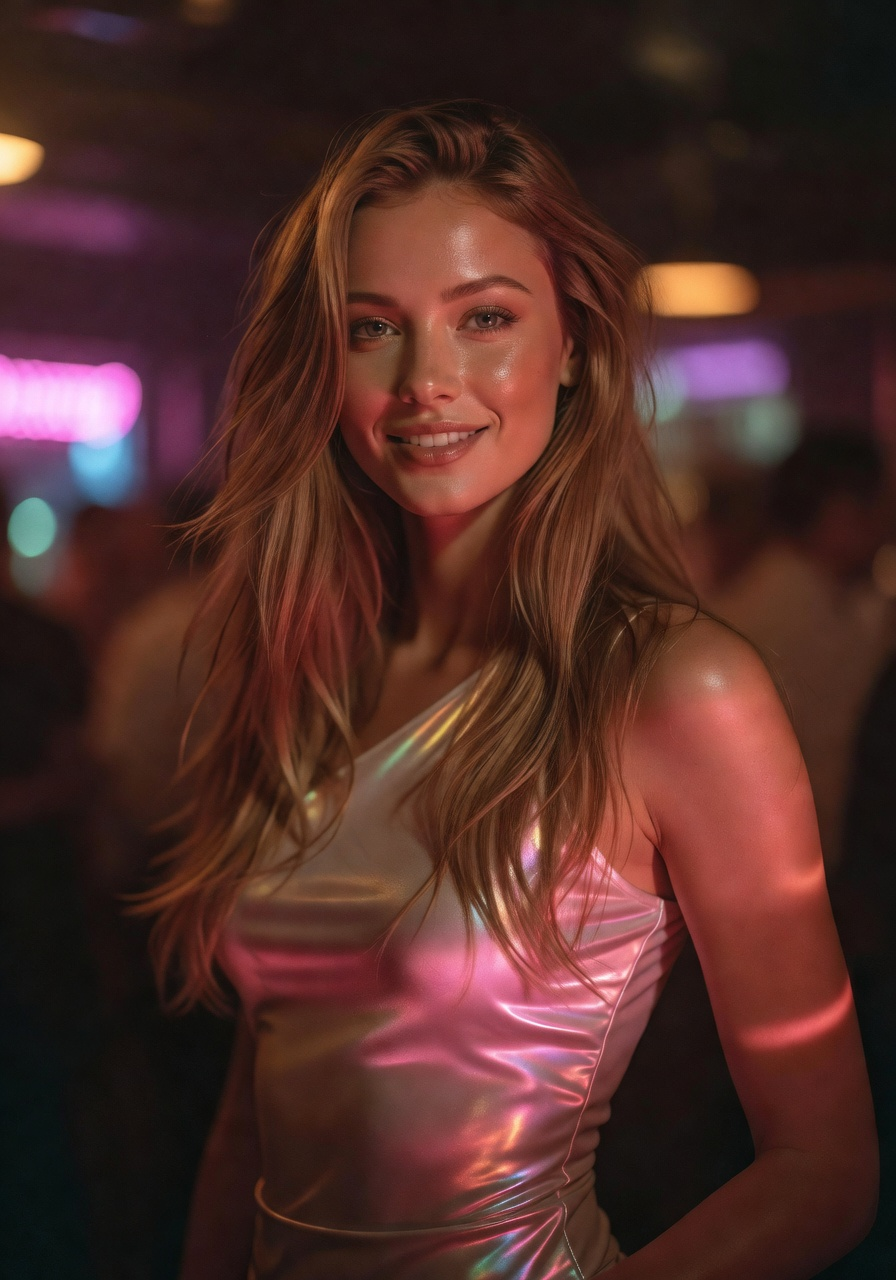 Vivienne, the featured Lovel AI companion, in a soft intimate portrait